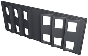 Cache R&M U-Box 415 Snap-in RJ45 12 ports oblique, noir