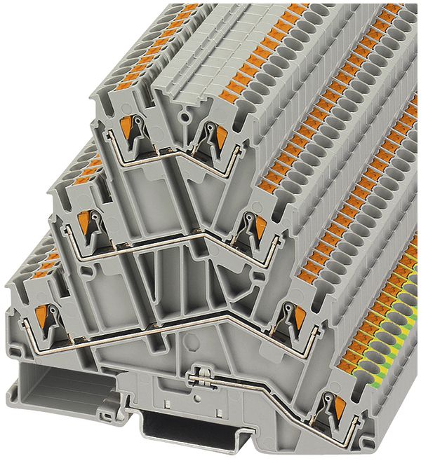 Borne à étages pour installations Phoenix Contact PT 2.5-PE/3L 0.14…4mm² gris