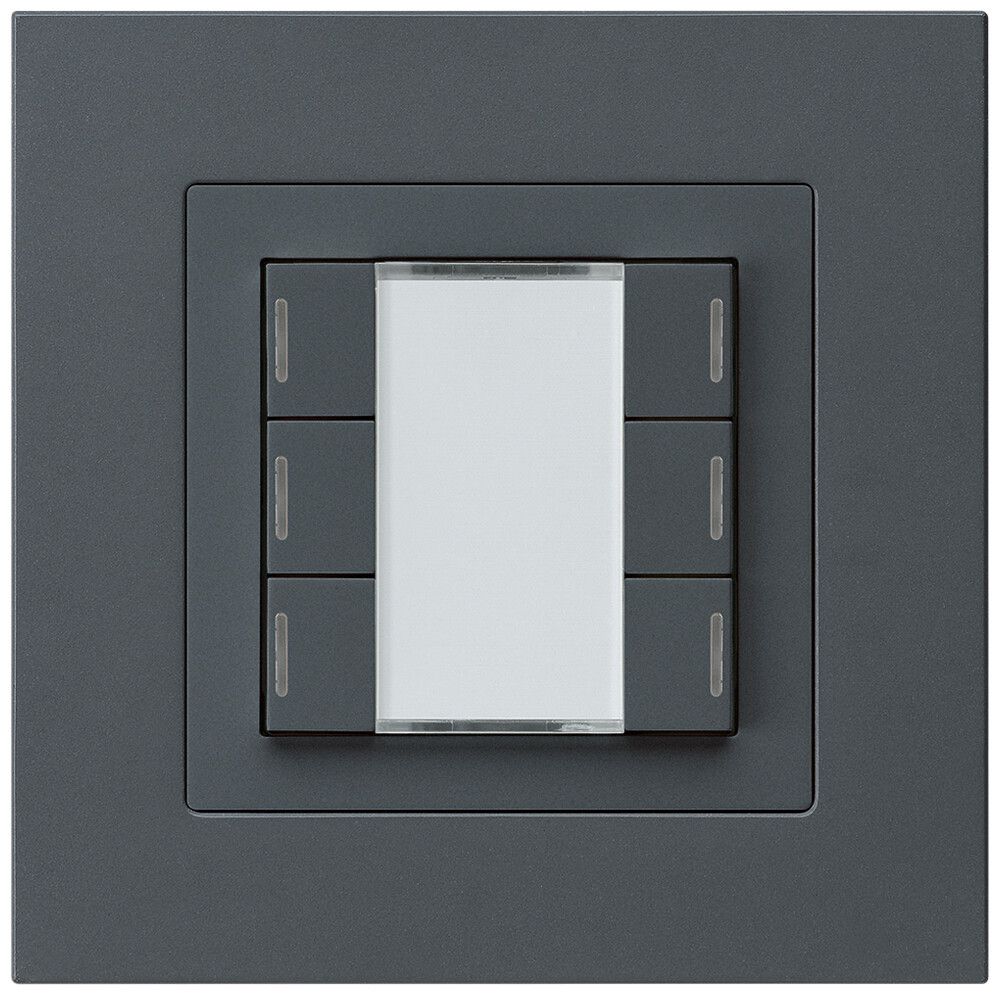 UP-Taster kallysto.pro KNX 6×RGB LED s/e-link anthrazit