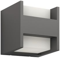 LED-Wandleuchte Philips Arbour 3.8W 800lm 2700K IP44 direkt/indirekt anthrazit