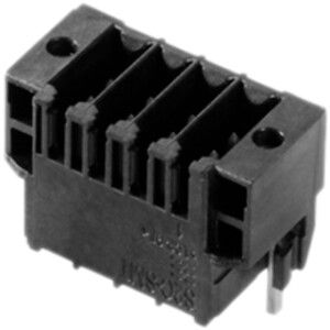 Connettore maschio WM S2C-SMT brida a saldare THT/THR 3.5mm 8L 180° 3.5mm nero