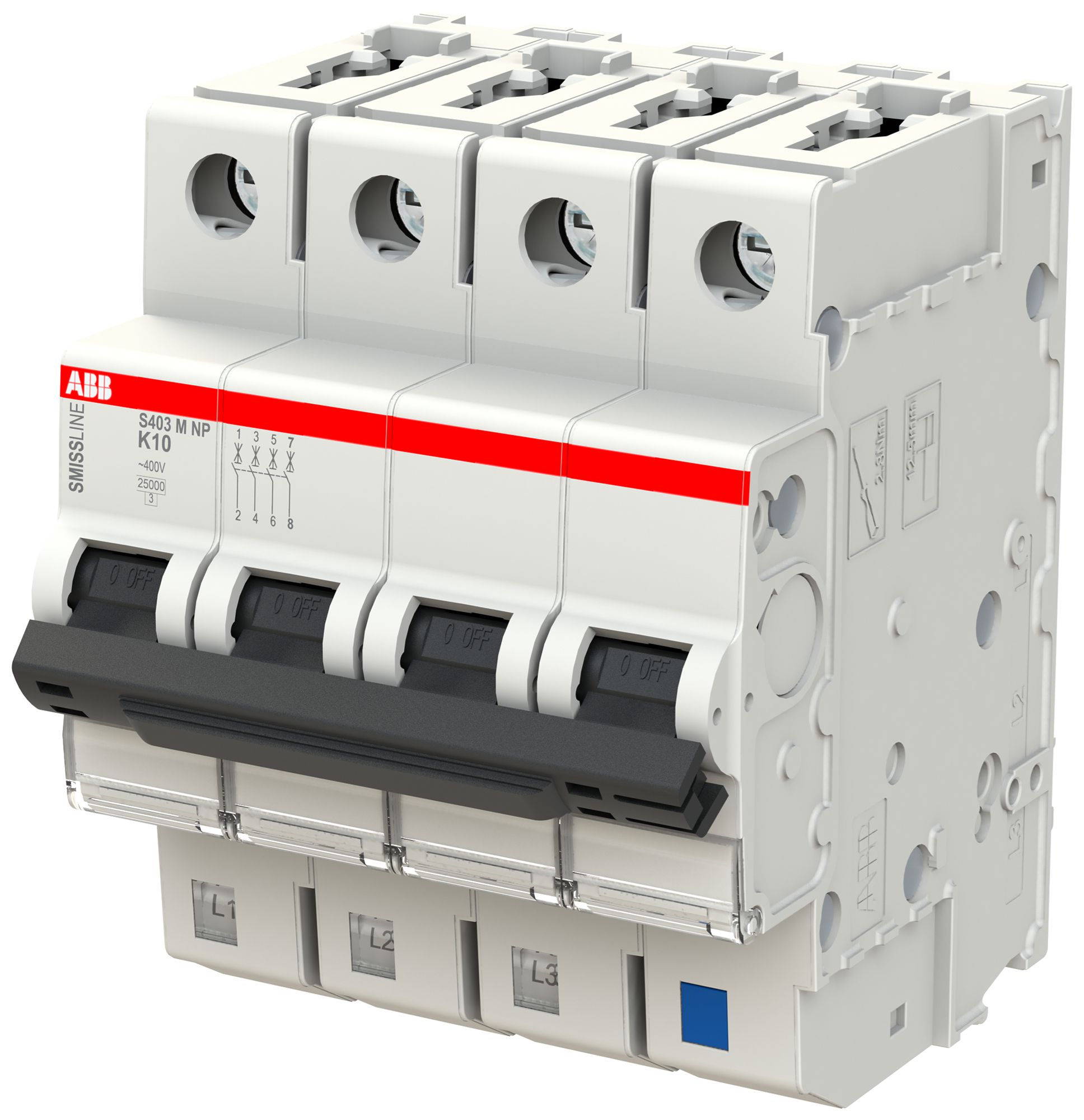 Disgiuntore SMISSLINE TP S 4×10A K 25kA NP
