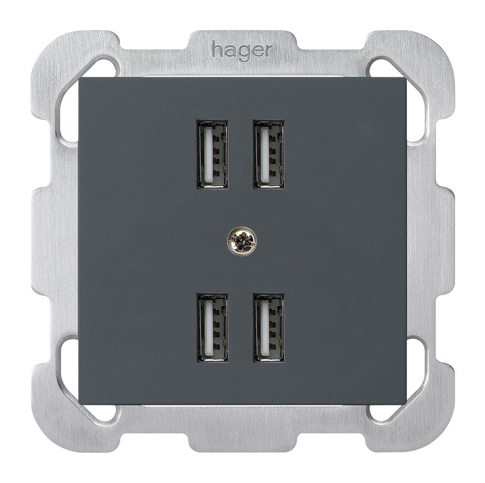 Presa INC 4×USB kallysto B 2400mA antracite