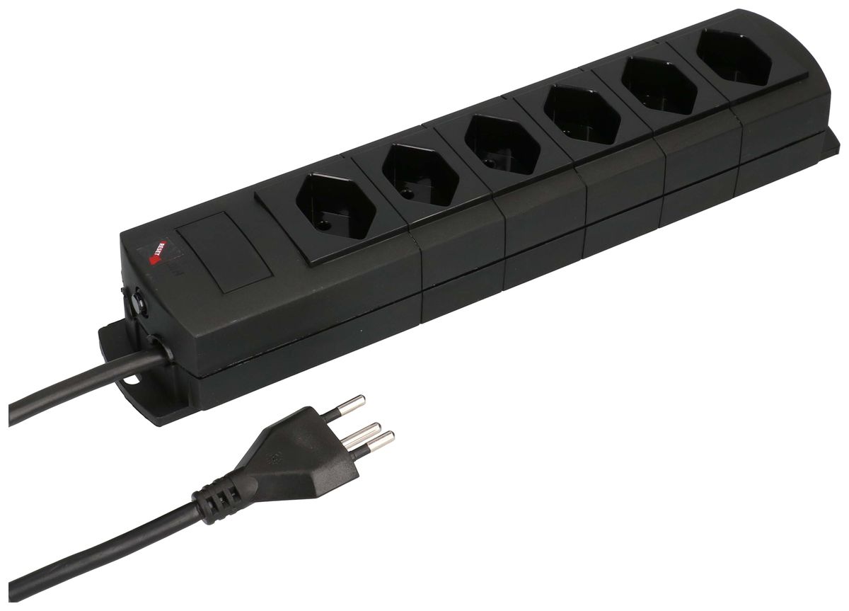 Prise multiple MH Prime-Line 6×T13 Td 3×1mm² 10m noir