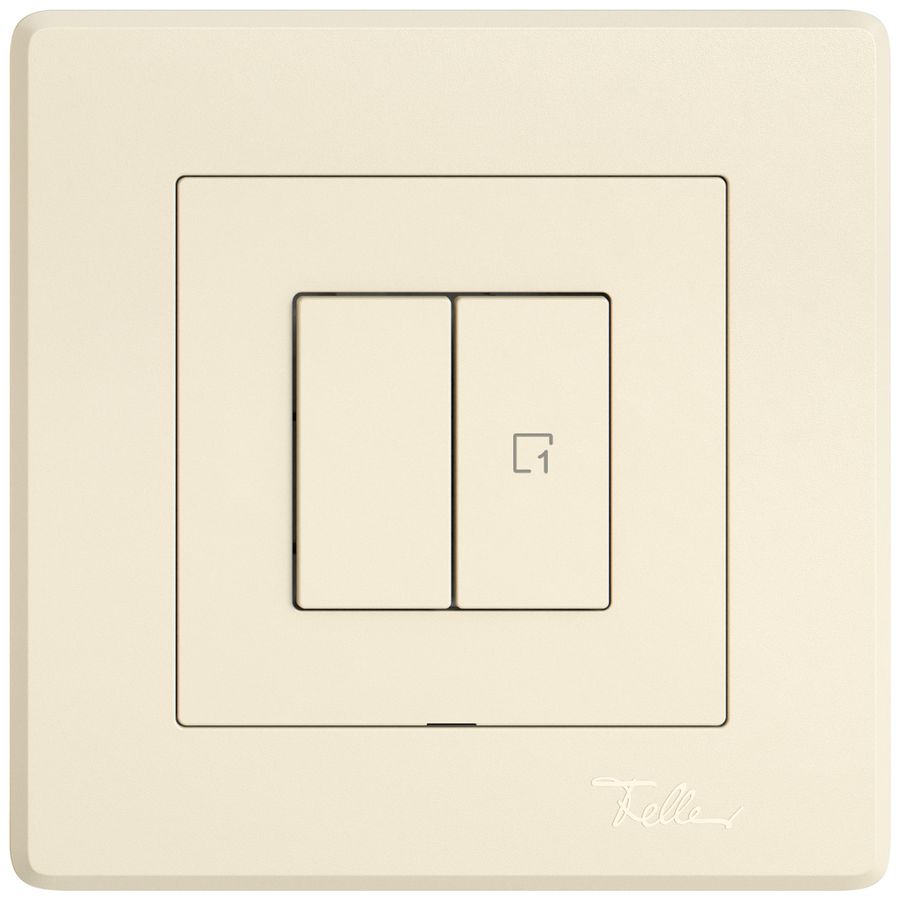 Interruttore a puls.INC EDIZIO.liv Wiser SNAPFIX® 1 canale 1 scena 2 tasti cr