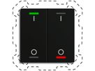 EB-Taster KNX RGBW MDT BE-TAL60T216.B1 2T/4B Temp.schwarz matt "I/O"