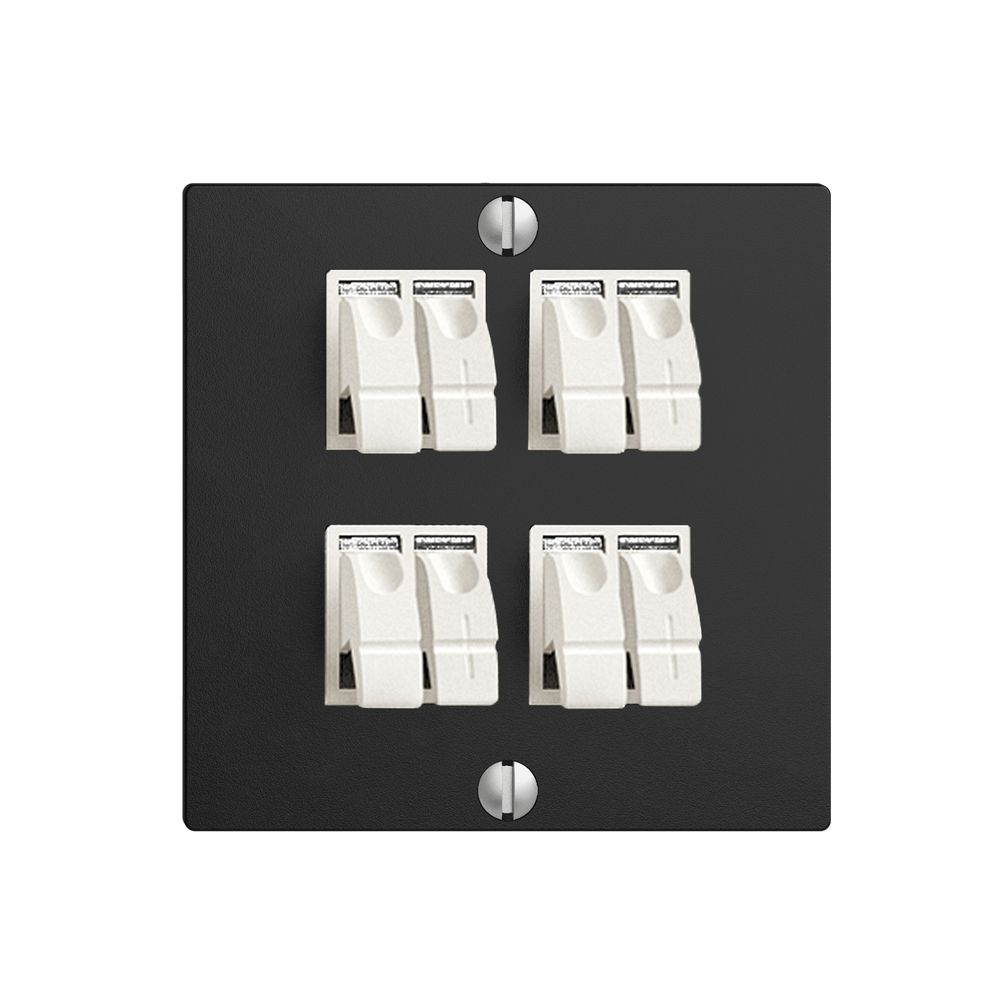 Audiodose EDIZIOdue F 4×schwarz ITplus Klemmanschluss für 4 LS