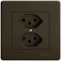 Prise ENC EDIZIO.liv SNAPFIX® 2×T13 br