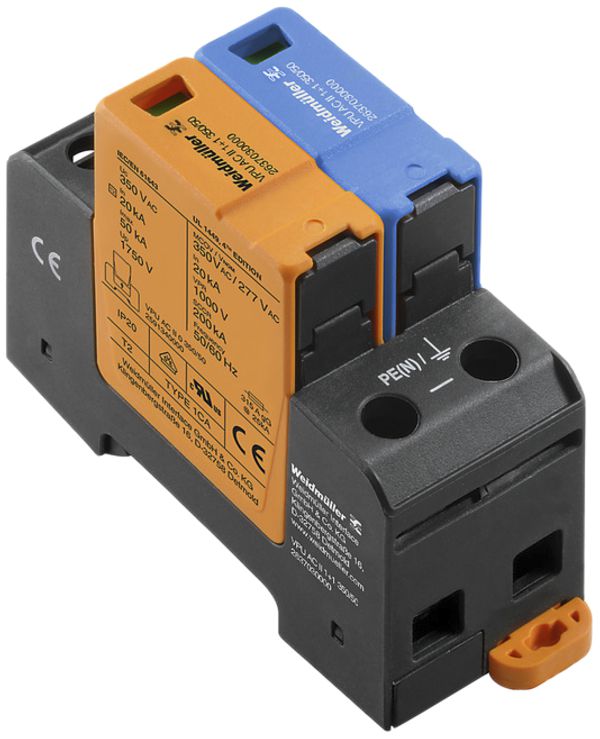 Parasurtension Weidmüller VPU AC II 1+1 350/50