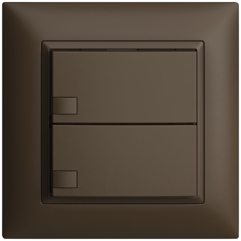 Poussoir ENC KNX 2× EDIZIOdue coffee RGB sans LED