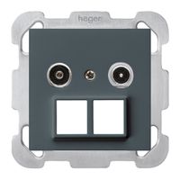 Prise multimédia ENC kallysto R/TV montage B 23dB 2GHz anthracite