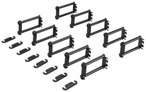 Kabelführungsbügel Rittal DK 7111.214 34×100mm Metall 1HE schwarz 10Stk