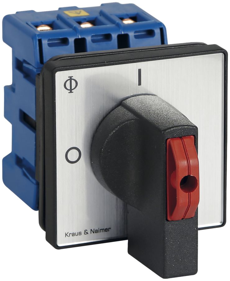 Interrupteur sectionneur INC 3P p.mont.front., 63A, 0-1, arg, 64×64mm,verr.no/ro