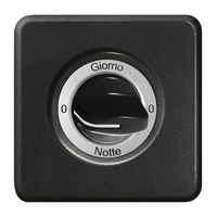 Kit front.ENC 0-Giorno-0-Notte pour interrupteur rotatif noir