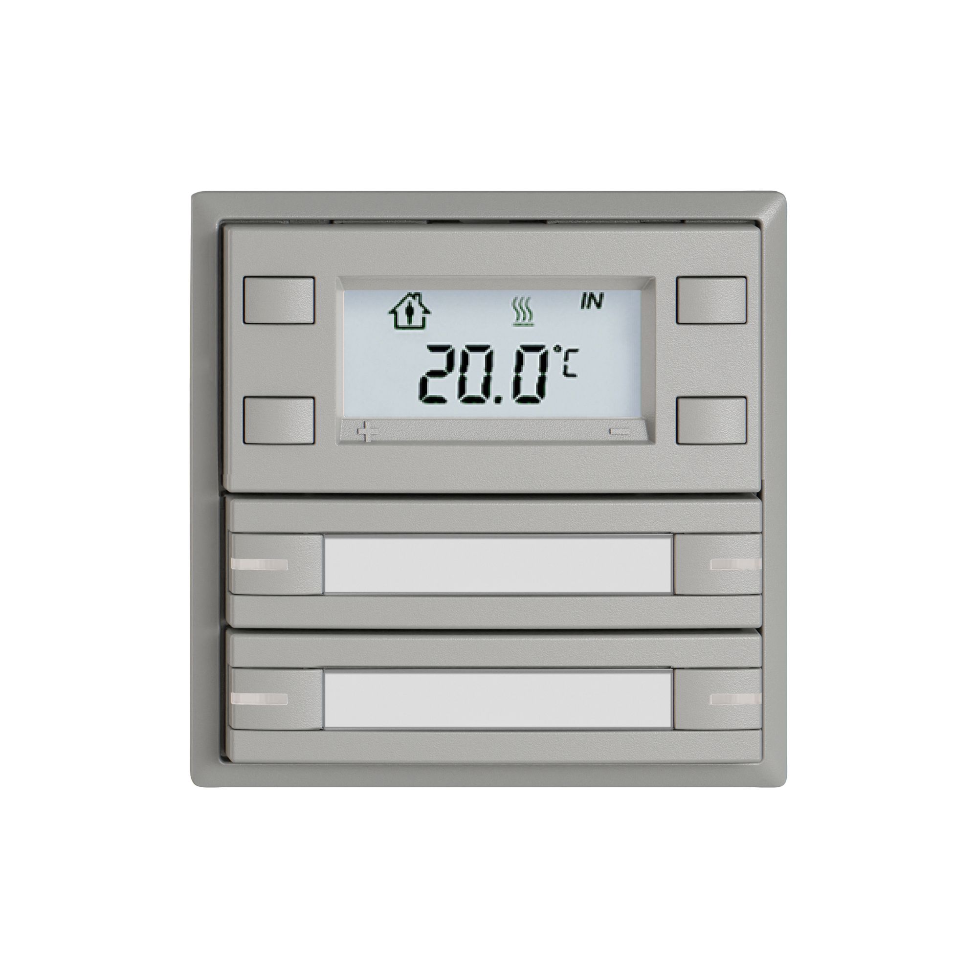 Poussoir RTH EDIZIO.liv SNAPFIX® a.RGB-LED étiqu.4×touches comm.1T grc