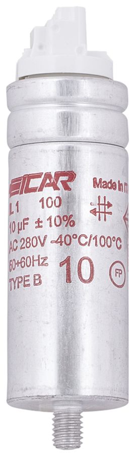 Kondensator ICAR IL 1/100 30X103MM 10µF 250V f.Leuchte (parallel) Ø30×78mm