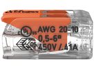 Verbindungsklemme WAGO 221 2×0.5…6mm² Hebel 41A 450V orange transparent