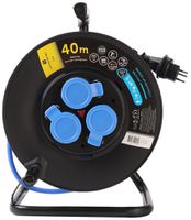 Kabelrolle Schönenberger Stecker:T13 Steckdose:3×T13 40m IP55 schwarz