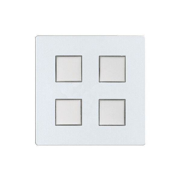 Kit de recouvr. EDIZIOdue elegance pour poussoir quadruple perle