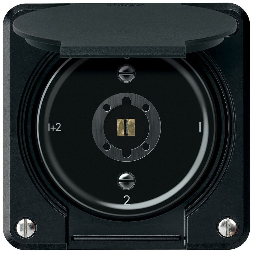 UP-Schlüsselschalter robusto Serienschalter 16A 250V 86×86mm schwarz
