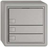 AP-Universaltaster EDIZIO.liv UNI SNAPFIX® o.LED 3× 1-Tbed.hgu