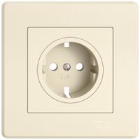 Abdeckset EDIZIO.liv für SCHUKO 96×96mm crema