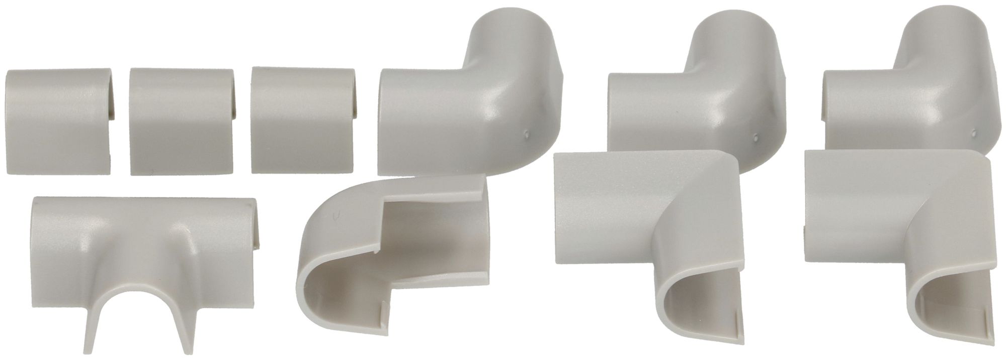 Set di raccordi MAX HAURI cablefix per canale mini 10mm 10 pezzi grigio