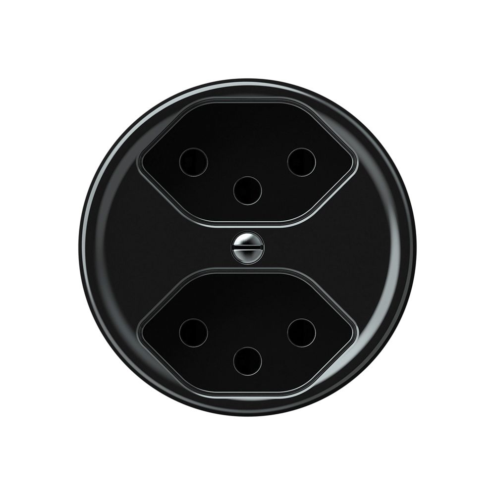 Steckdose origin 2×Typ 13 10A 230V 60×60mm schwarz