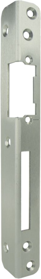 Winkelschliessblech 4/3, gerundet, Befestigungslöcher, DIN R