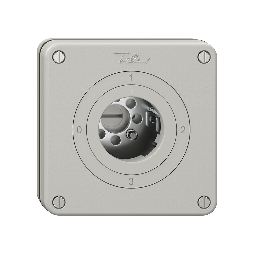 Interrupteur rotatif NUPU NEVO, 5/2L, sans cylindre, KS, 0-1-2-3, gris clair