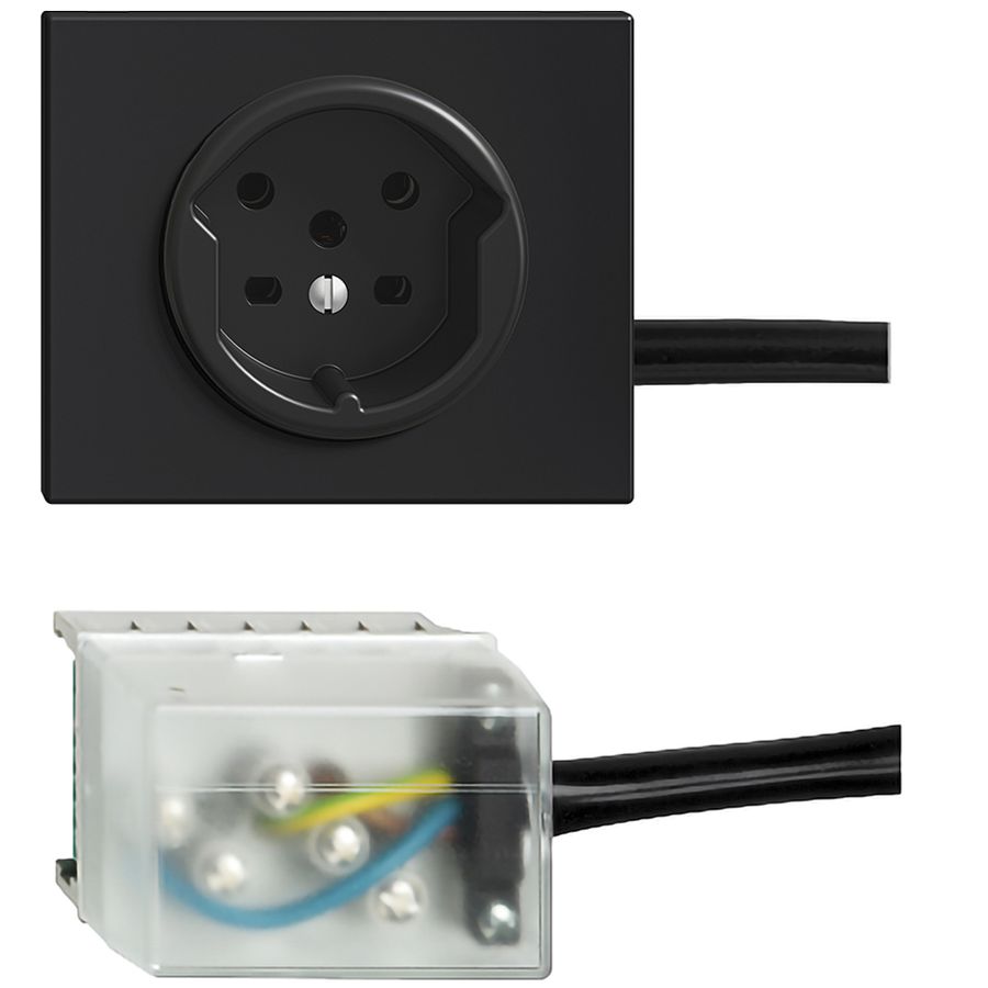 EB-Steckdose FH FLF FP T15 schwarz