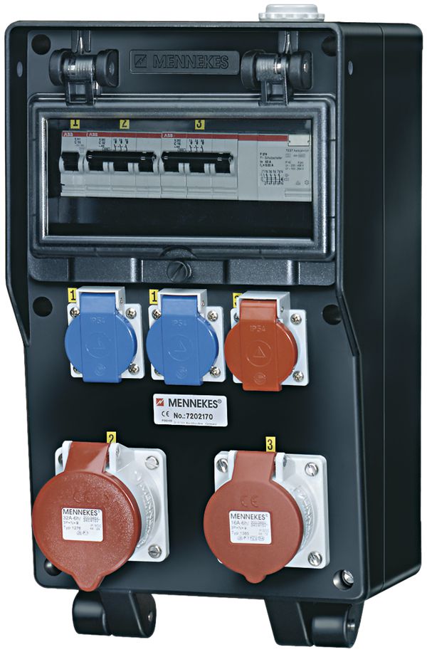 Stromverteiler EverGum 63A 1×FI 3×LS 2×T23 1×T25 1×CEE16/CEE32