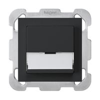 UP-Sonnerietaster kallysto schwarz A/1L Namensschild 37×15mm Befestigungsplatte