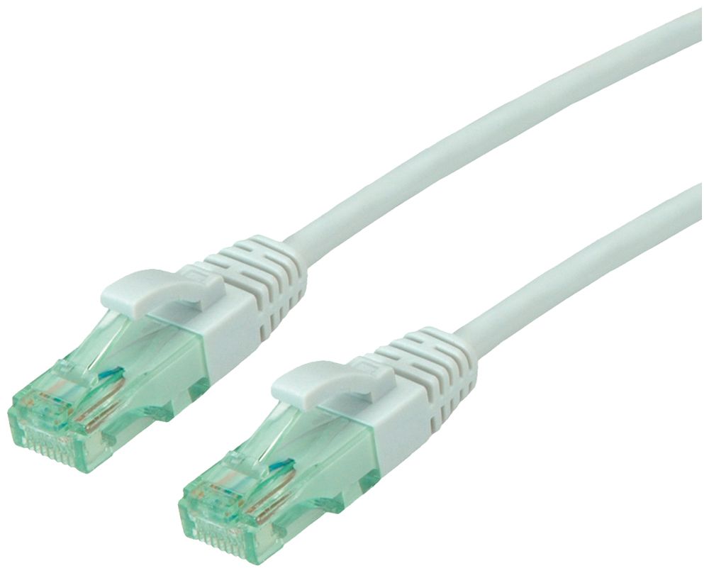 Patchkabel RJ45 ROLINE RM Kat.6A U/UTP AWG26 TPE grau 0.3m
