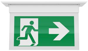 LED-Rettungszeichenleuchte Sylvania LifeSafe Einbau 50lm 3hST weiss