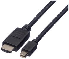 Cavo Mini-DisplayPort/HDMI ROLINE FHD@60Hz (DisplayPort 1.1) nero 1m