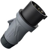 Stecker CEE PowerTOPXtra 16A IP54 5P 7h 500V Ø68×163mm schwarz