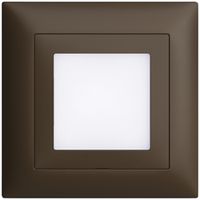 Kit frontal ENC EDIZIOdue coffee 88×88mm pour luminaire LED