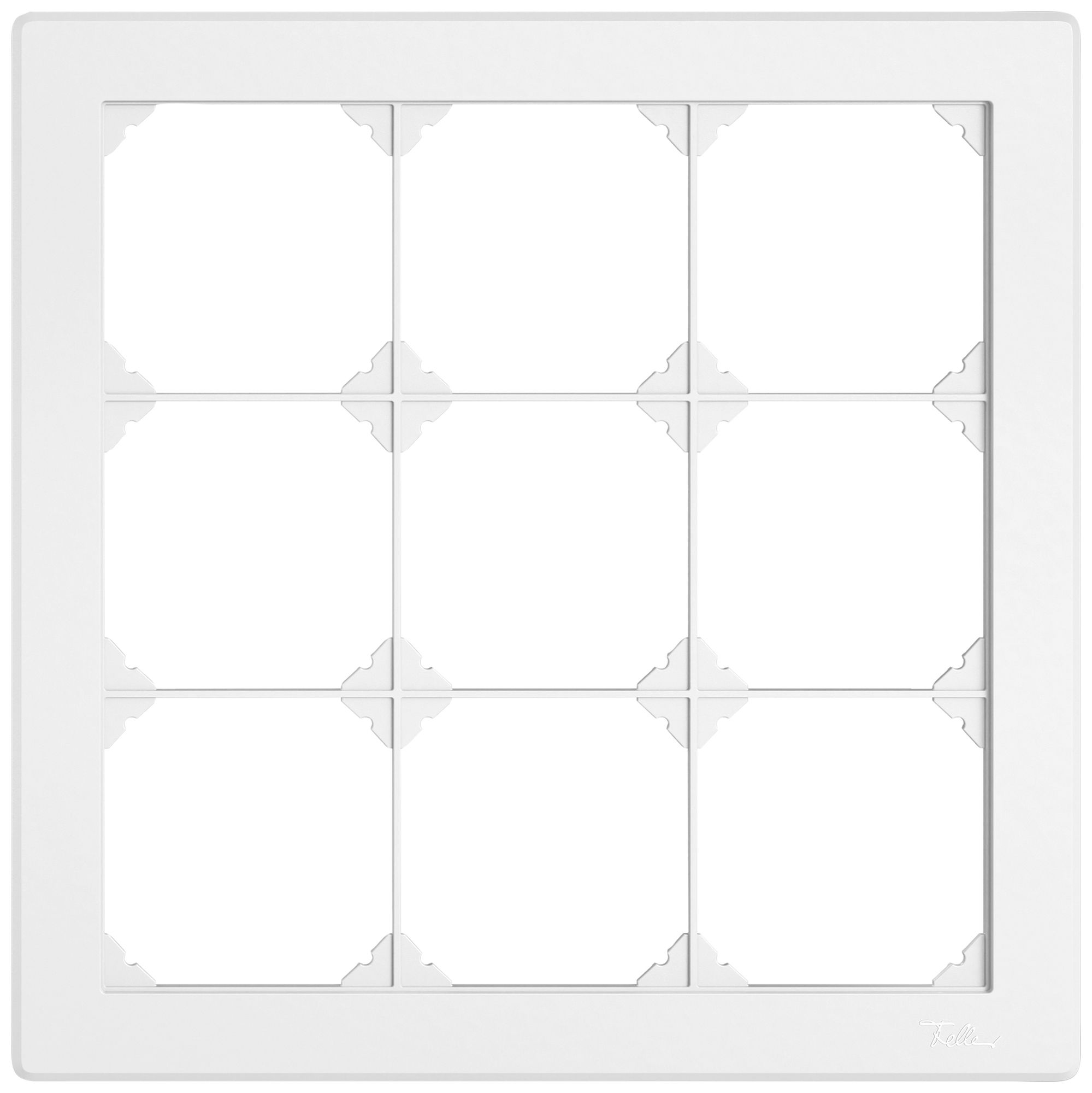 UP-Abdeckrahmen EDIZIO.liv SNAPFIX® 3×3 216×216mm ws