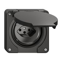 FI-Steckdose NEVO N.CO 30mA, Typ 13, m.Shutter, m.Anschlussklemmen, schwarz