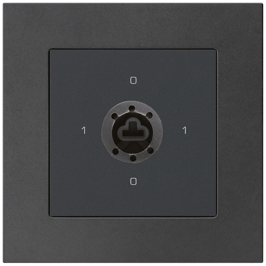 Interruttore rotativo INC kallysto.pro 0/3L nero per serratura senza cilindro