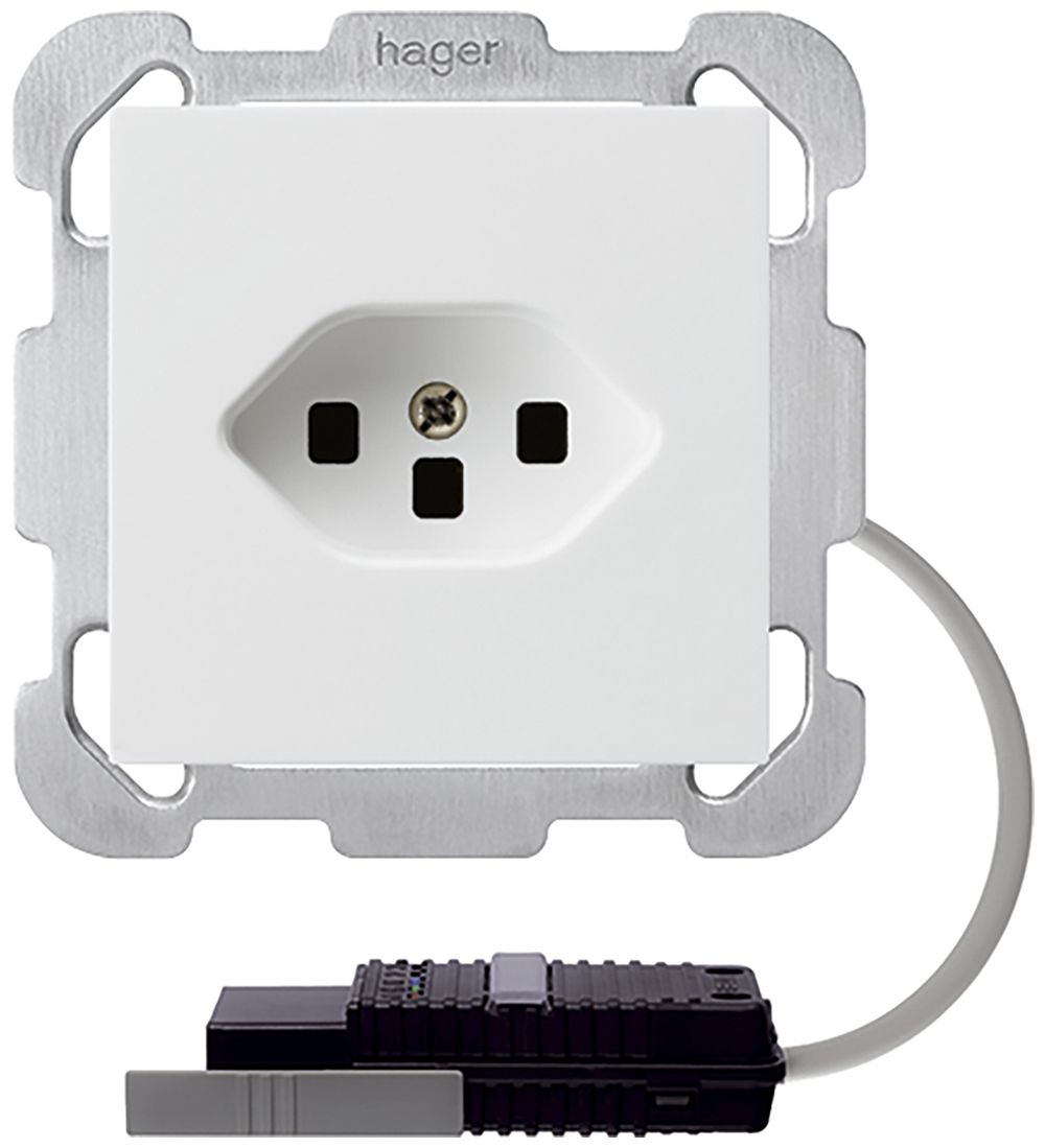 Prise INC T23 kallysto blanc adapt. câble rond 5P L2&boîte G2704