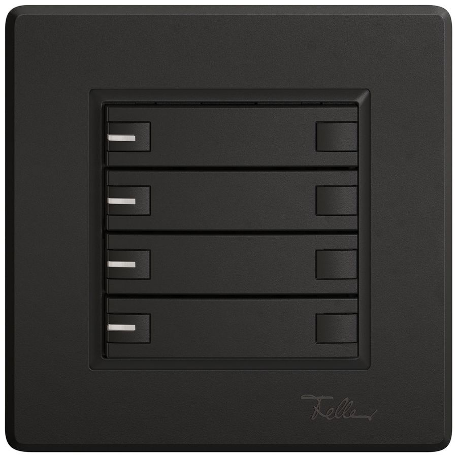 Poussoir KNX RGB ENC EDIZIO.liv SNAPFIX® capteur temp.RGB-LED 4× comm.2T no