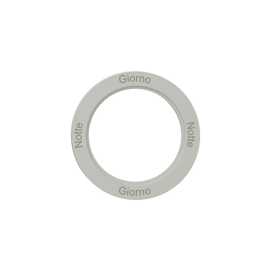 Kennscheibe NEVO, f.Drehschalter, Notte-Giorno-Notte-Giorno, lichtgrau