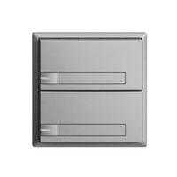 Pulsante INC KNX 2×EDIZIOdue silver RGB con LED con inserto carta