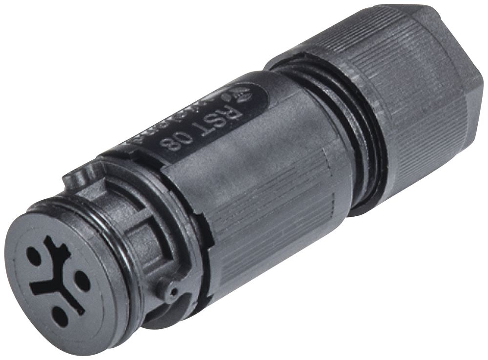 Prise Wieland RST08I3 S B1 ZR1 H SW 3×1mm² noir
