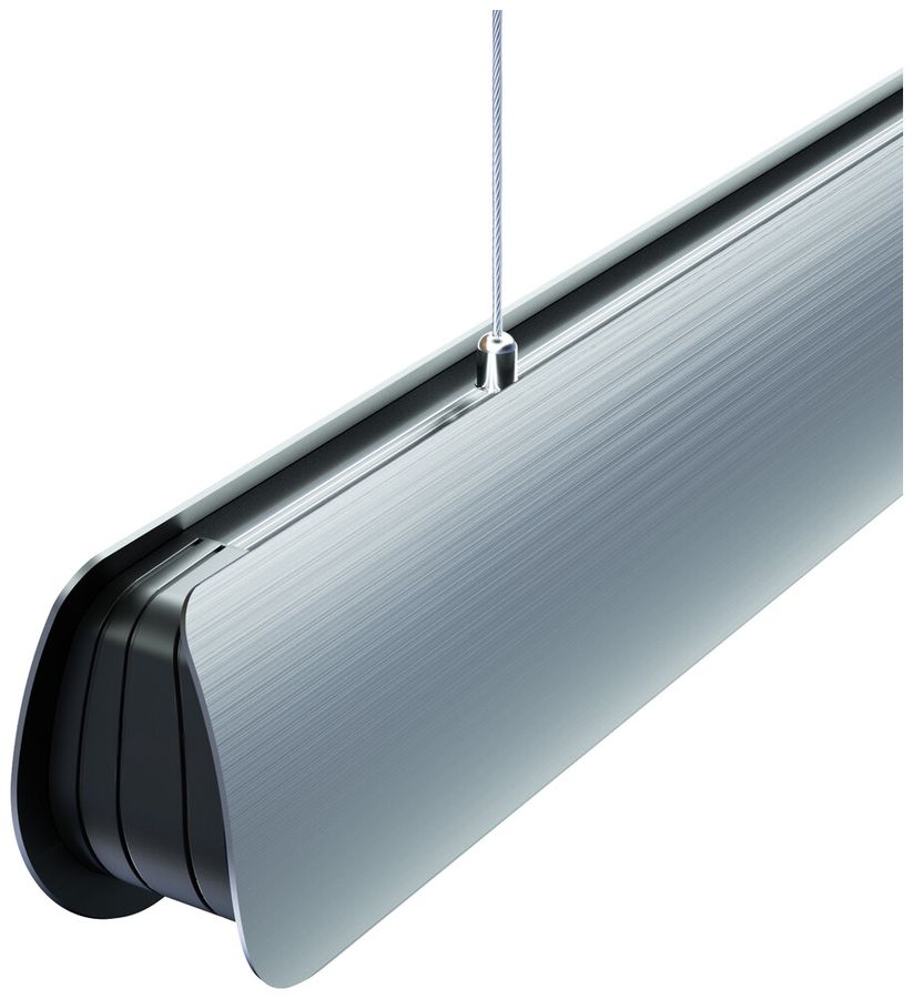 LED-Pendelleuchte DOTLUX RIVO 45W 3200lm 4000K 1-10V DIM 1280mm silber