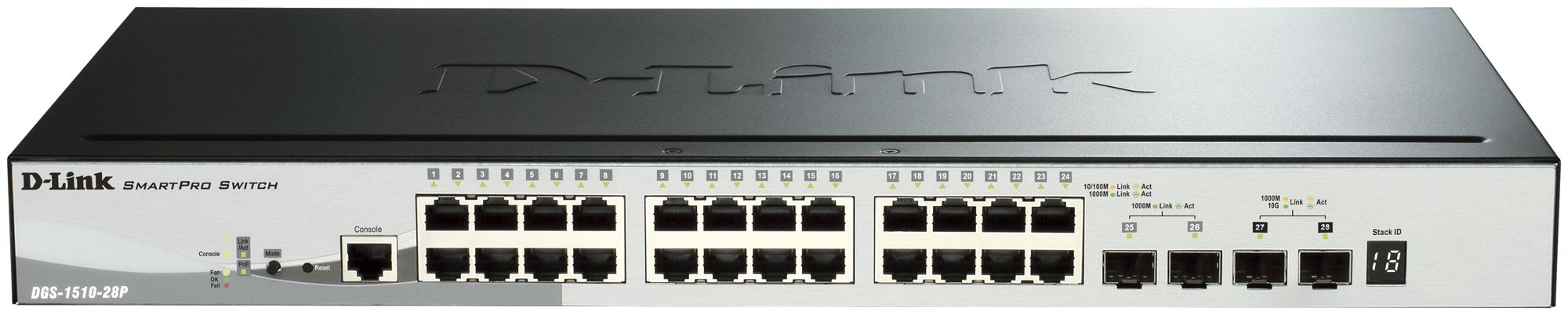 Switch D-Link DGS-1510-28P/E, 28-Port smart managed Layer2/3 Gigabit PoE
