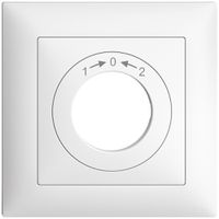 Frontset EDIZIOdue 1->0<-2 weiss 88×88mm für Schwenktaster