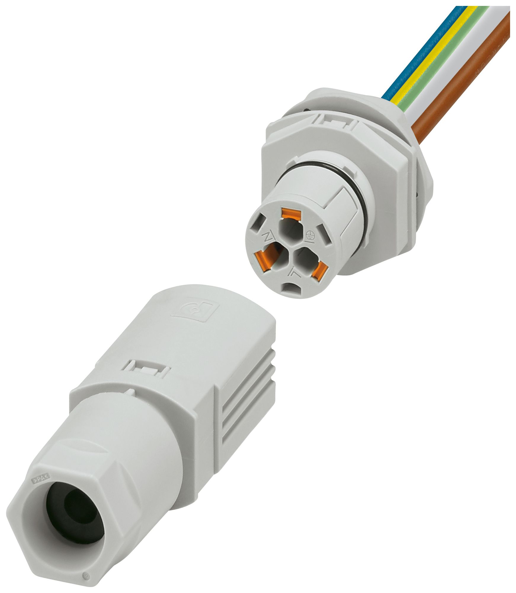 Passage de paroi PX IPD WD fiche terrain 3P 16A 450V M25 grc IP66 1m